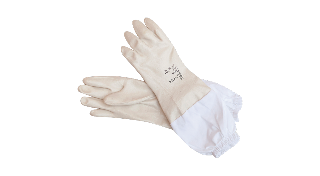 Guante soporte algodón interlok nitrilo blanco 1516/M