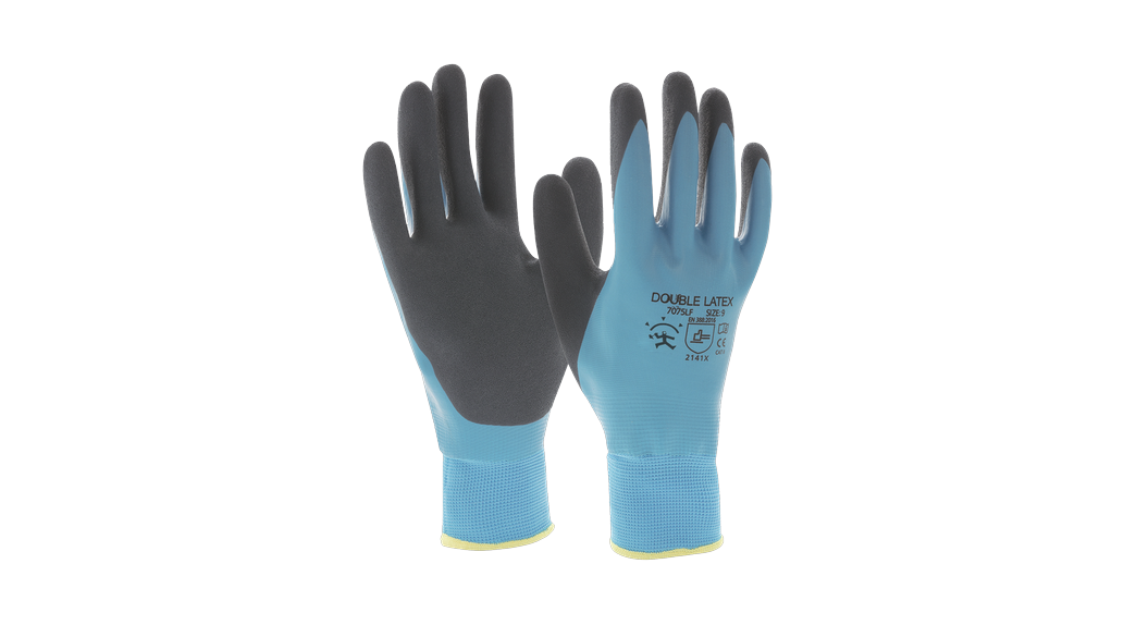Guante nylon doble capa látex AQUA