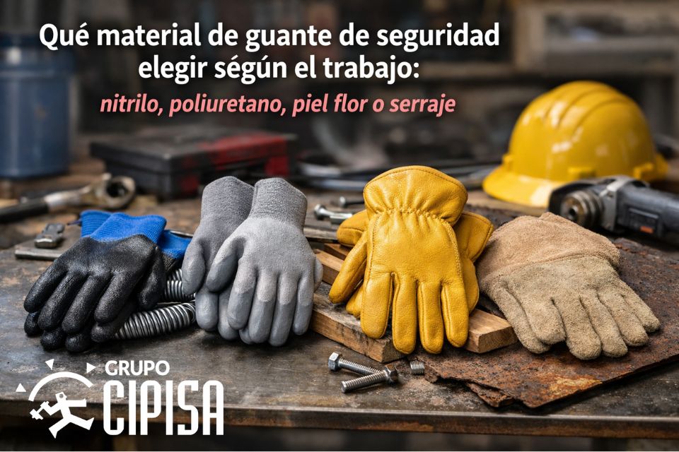 Materiales de guantes de seguridad laboral de Grupo Cipisa