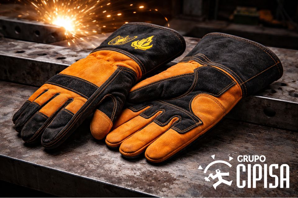 Guantes de soldadura con protección térmica y resistencia para trabajos intensivos