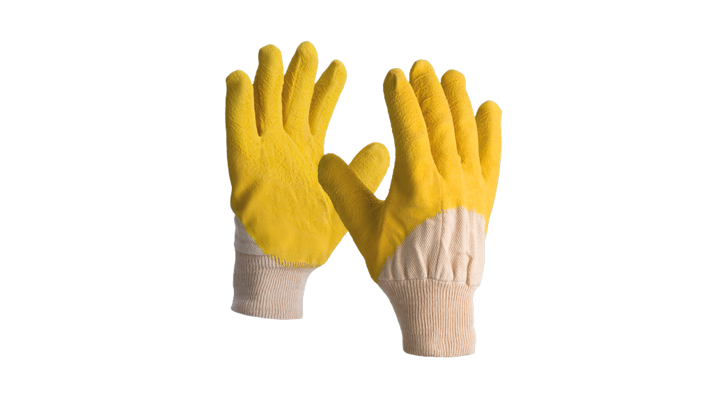 Guante punto algodón látex rugoso GU027011