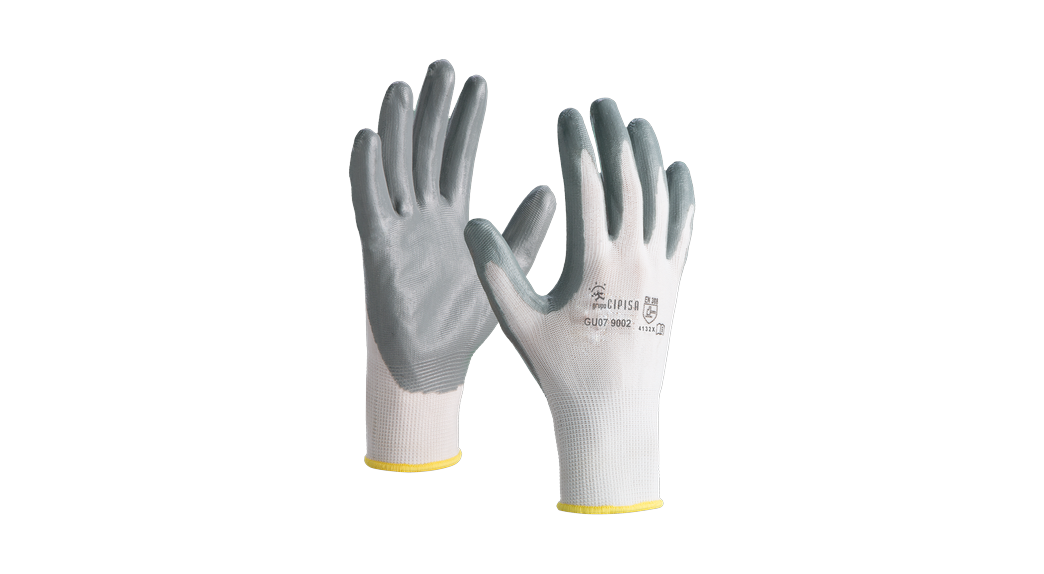 Guante soporte poliéster blanco sin costuras GU079002