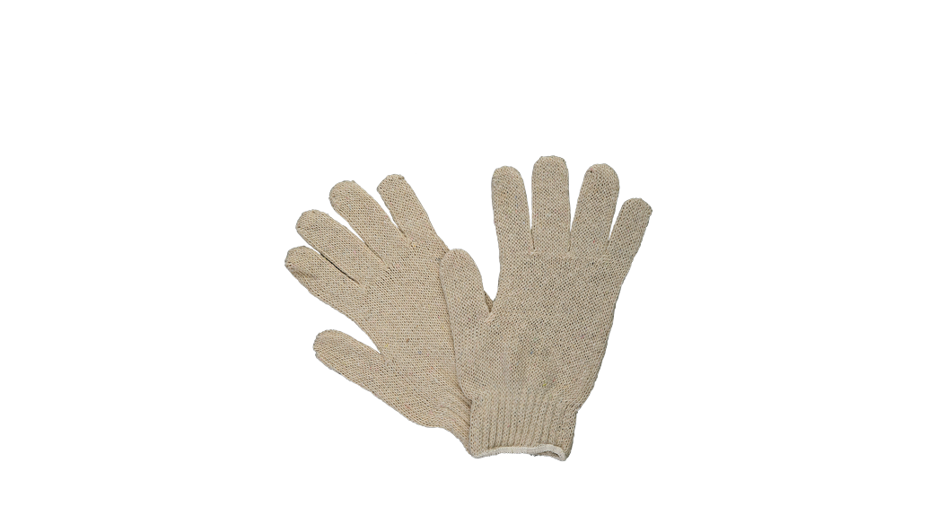 Guante punto algodón poliéster crudo GU14260W