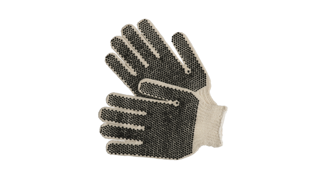 Guante punto algodón poliéster PVC doble cara GU14P12802C