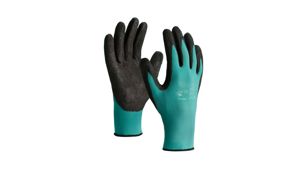 Guante poliéster verde recubierto nitrilo GU179007