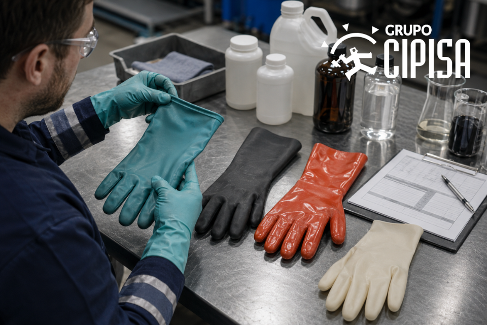 Guante de nitrilo para protección química