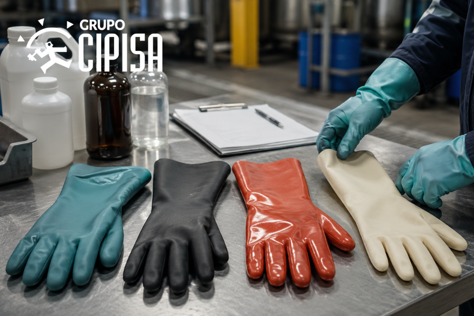 Guante de neopreno GU10014 para protección química