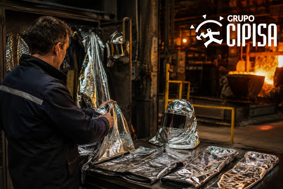 Chaqueta aluminizada de protección térmica
