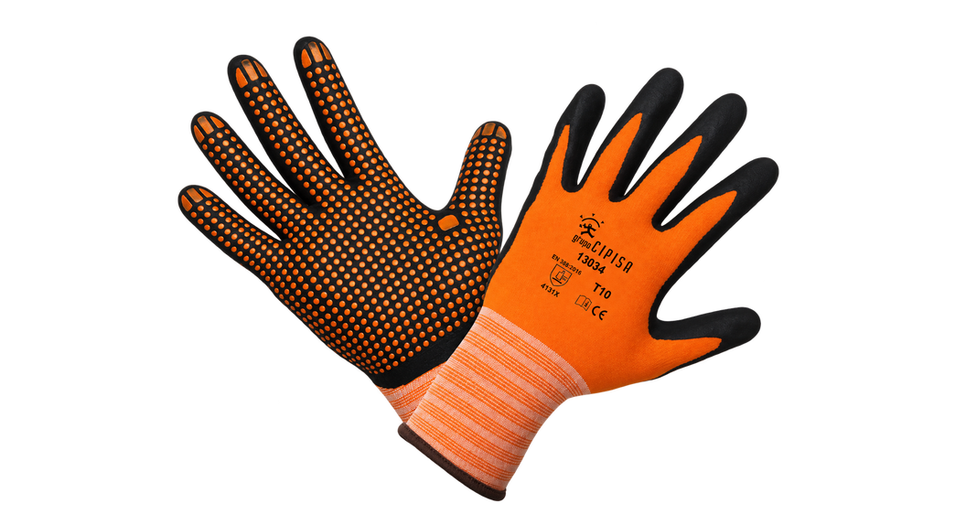 Guante nylon spandex nitrilo foam 13034N